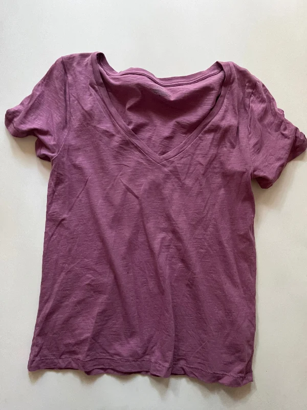 women's tops with sleeveless designsTop Short Sleeve By J Crew O In Purple, Size: S