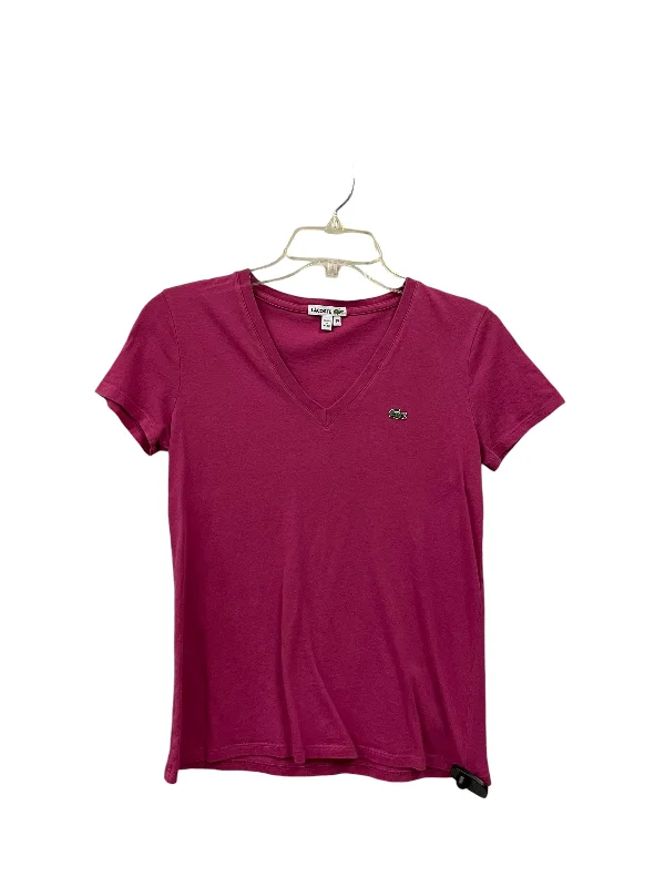 women's tops for fashion-conscious professionalsTop Short Sleeve By Lacoste In Pink, Size: Xs