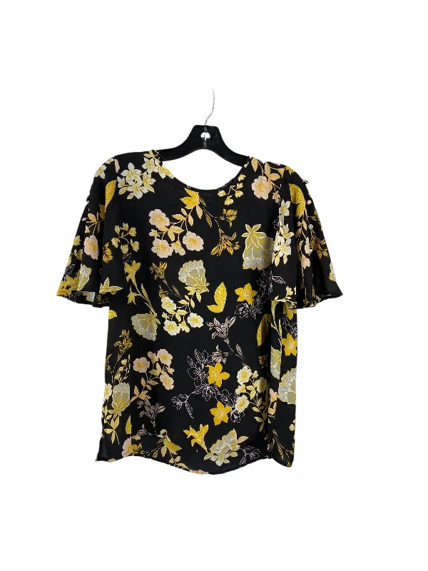 women's tops for black-tie affairsTop Short Sleeve By Loft In Floral Print, Size: S