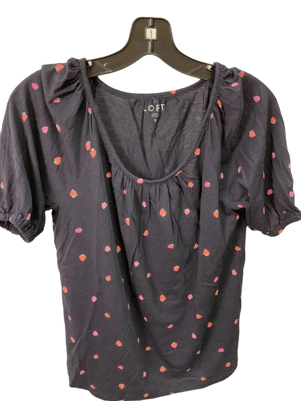 women's tops for those who want to make a bold fashion statement with their choice of topsTop Short Sleeve By Loft In Navy, Size: S