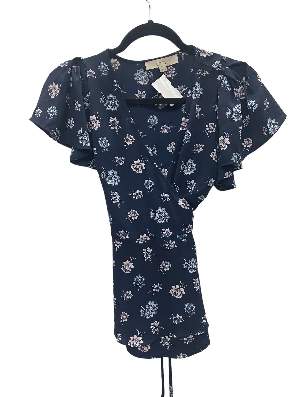 luxury women's topsTop Short Sleeve By Loft In Navy, Size: Xs