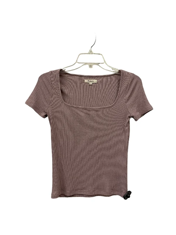 women's tops for those who love to experiment with fashionTop Short Sleeve By Madewell In Pink, Size: Xs