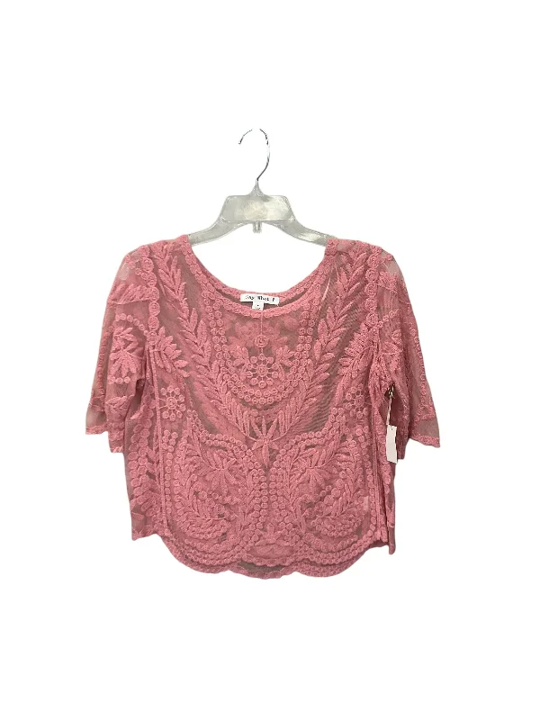 women's tops for those who want to wear pieces that are both functional and fashionableTop Short Sleeve By Say What In Mauve, Size: M