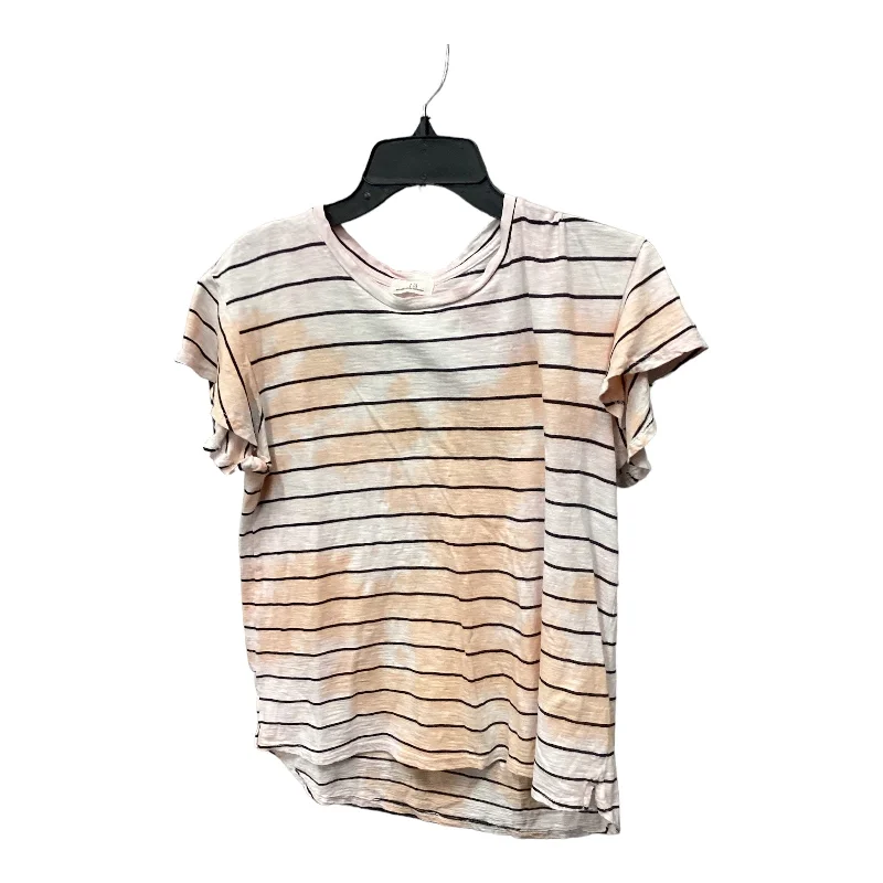 women's tops for those who love to experiment with fashionTop Short Sleeve By T.la In Striped Pattern, Size: S