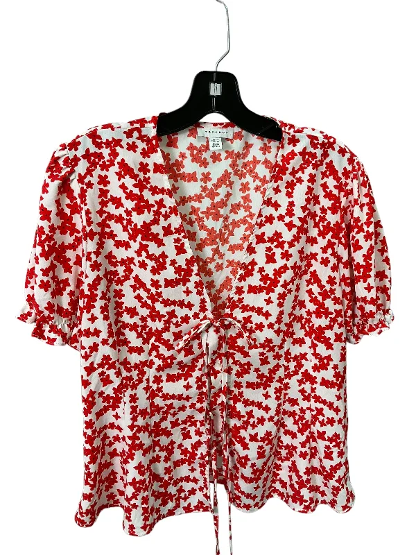 women's tops for layeringTop Short Sleeve By Top Shop In Floral, Size: M